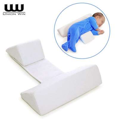 Hot Selling High Quality Side Sleeping Baby Wedge Pillow Sleep Support Positioner With Removable Cover